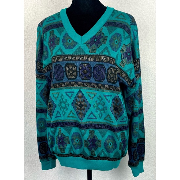 MALCOLM EMILIO • Stay Relevant Sacred Geometry Reworked Vintage Pullover Sweater - Picture 13 of 13